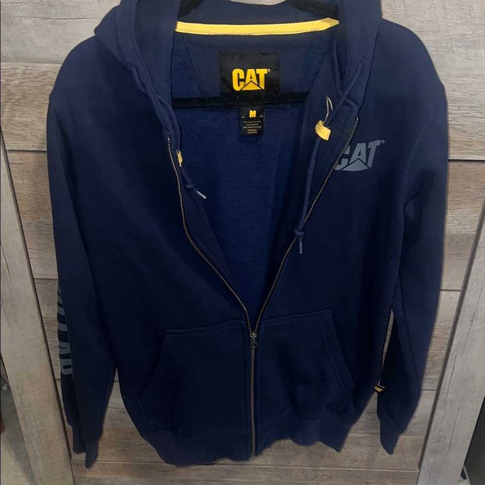 Caterpillar Navy Blue Zip Up Sweater